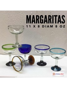 Copa Margarita Filo Verde (Mínimo 50 Piezas)